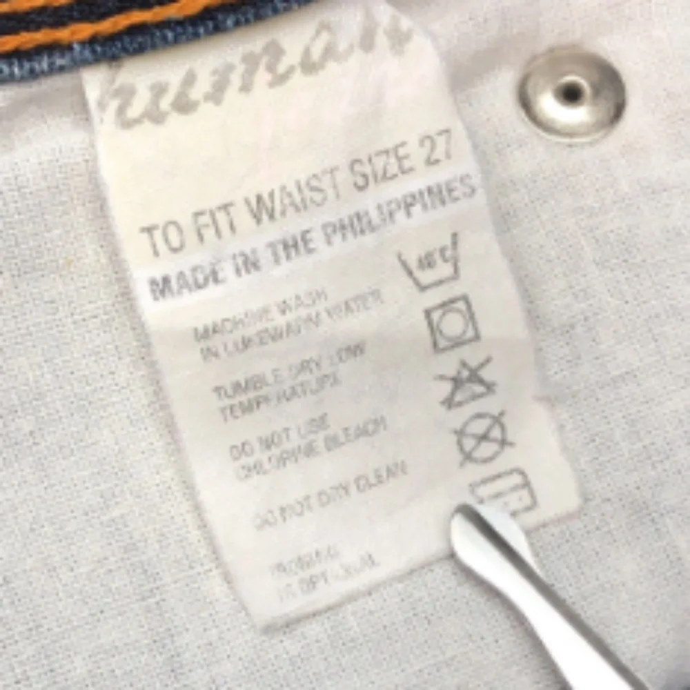 VINTAGE HUMAN JEANS FLAP POCKET MID-RISE JEANS 27x30 ⭐️